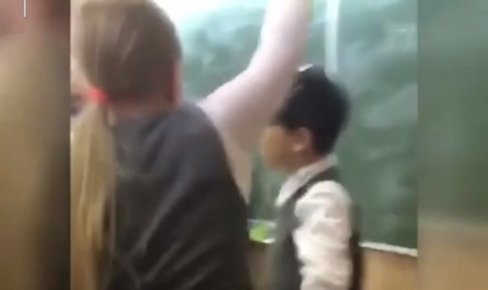 Classmate accidentally inside student compilation