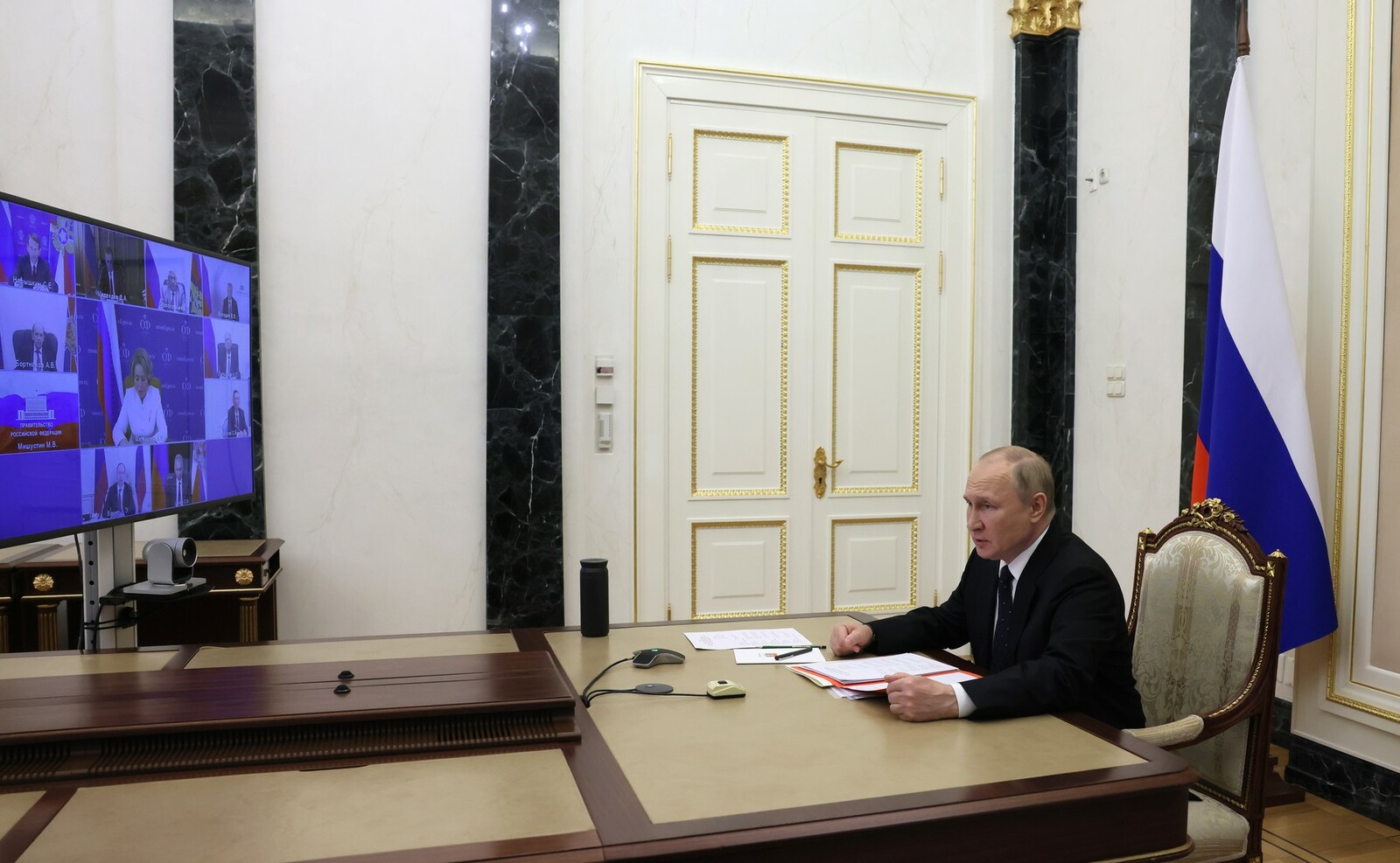 Совещание Президента РФ Владимира Путина с постоянными членами Совета Безопасности