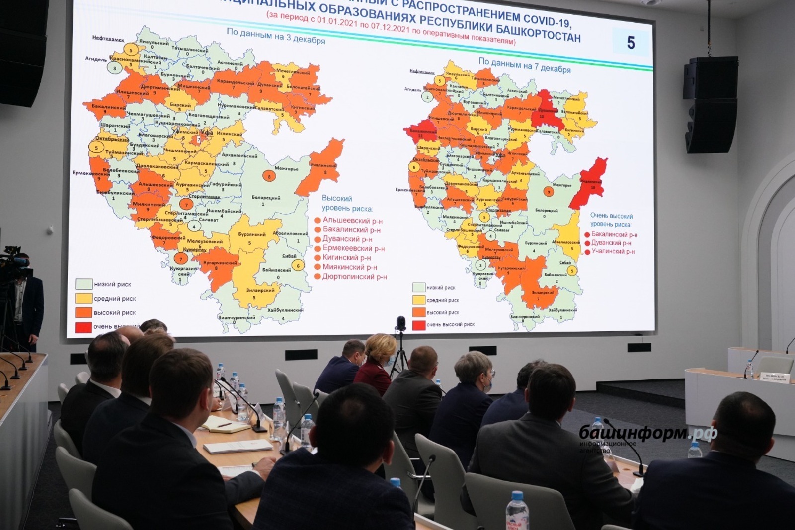 Три района Башкирии находятся в зоне риска, связанном с распространением коронавируса
