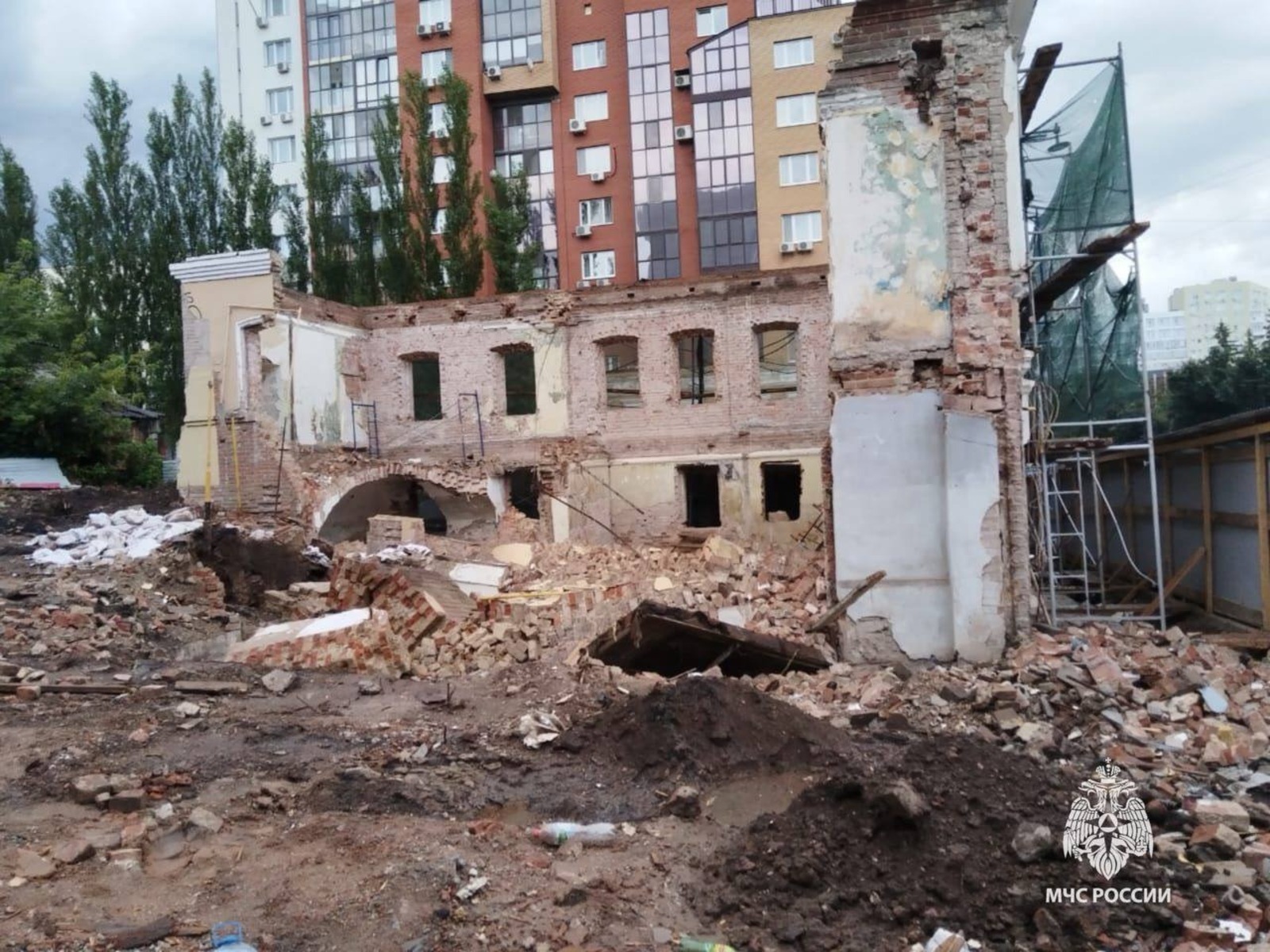 Обрушившийся «Дом Душиных» в Уфе находился на реставрации