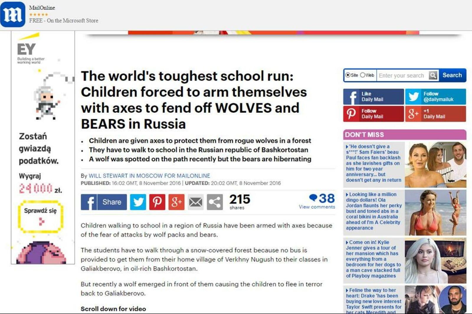 скриншот Daily Mail