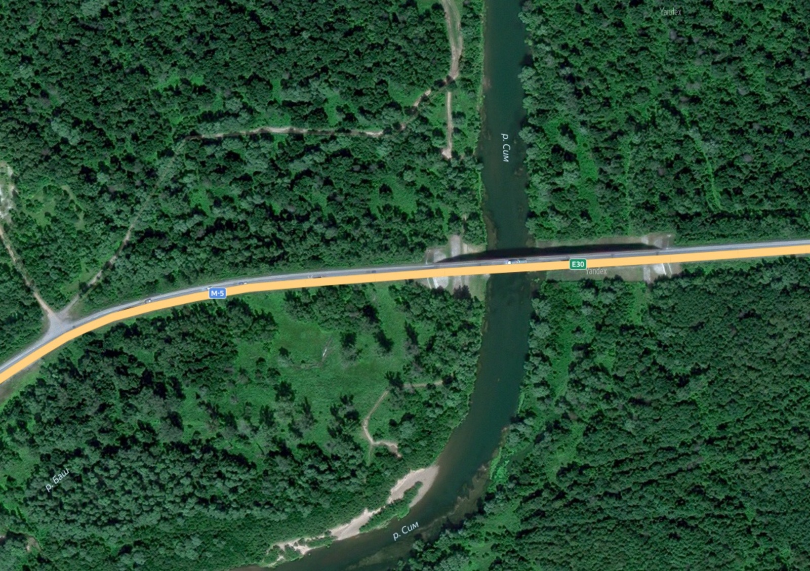 Мост через реку Сим на трассе М-5 «Урал» закроют наполовину
