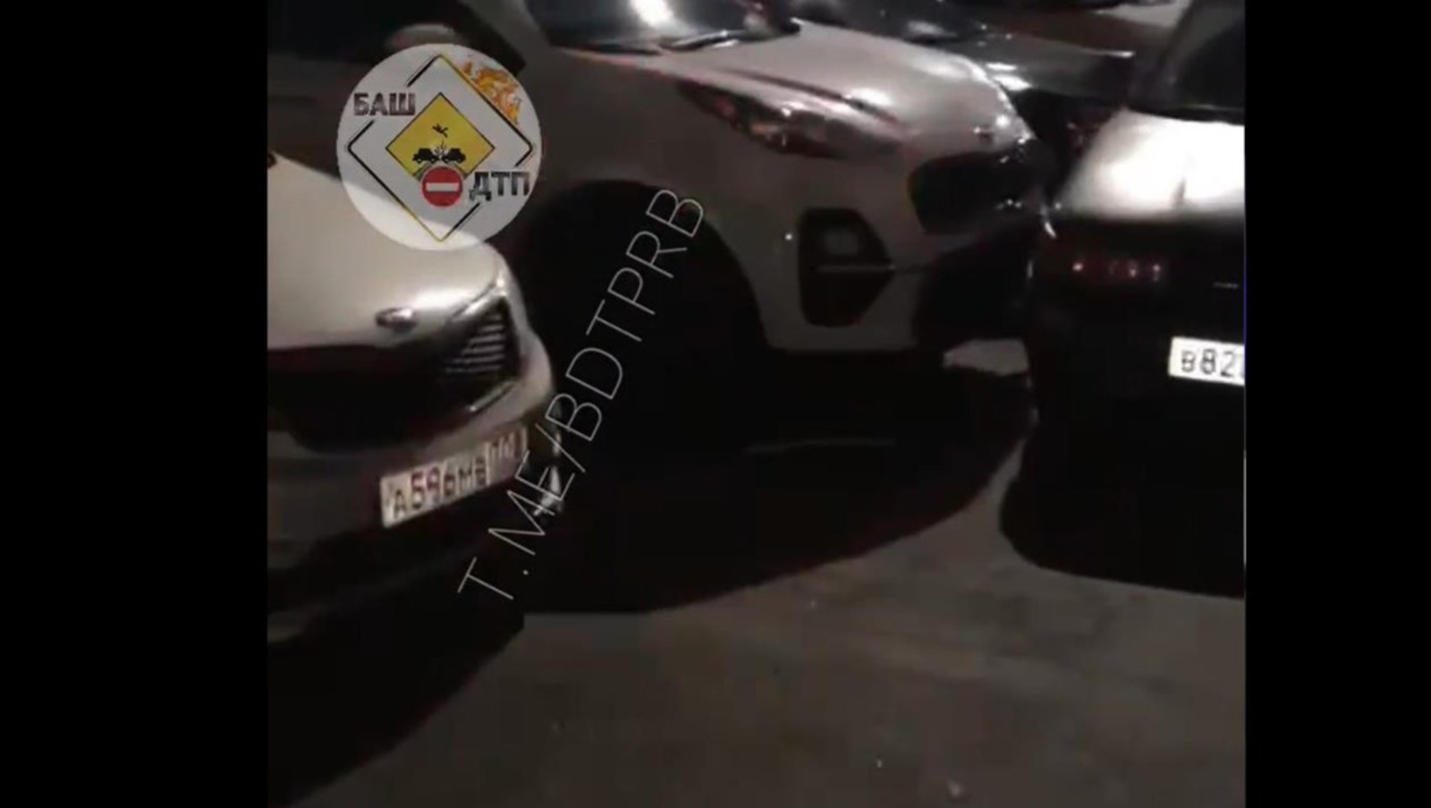стоп-кадр видео БашДТП, Telegram