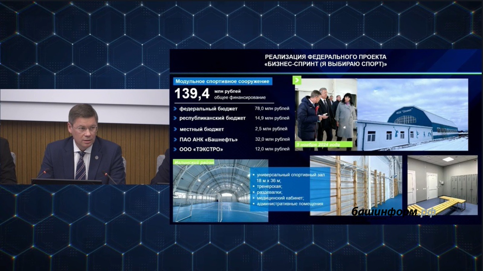 скриншот трансляции оперативного совещания правительства РБ