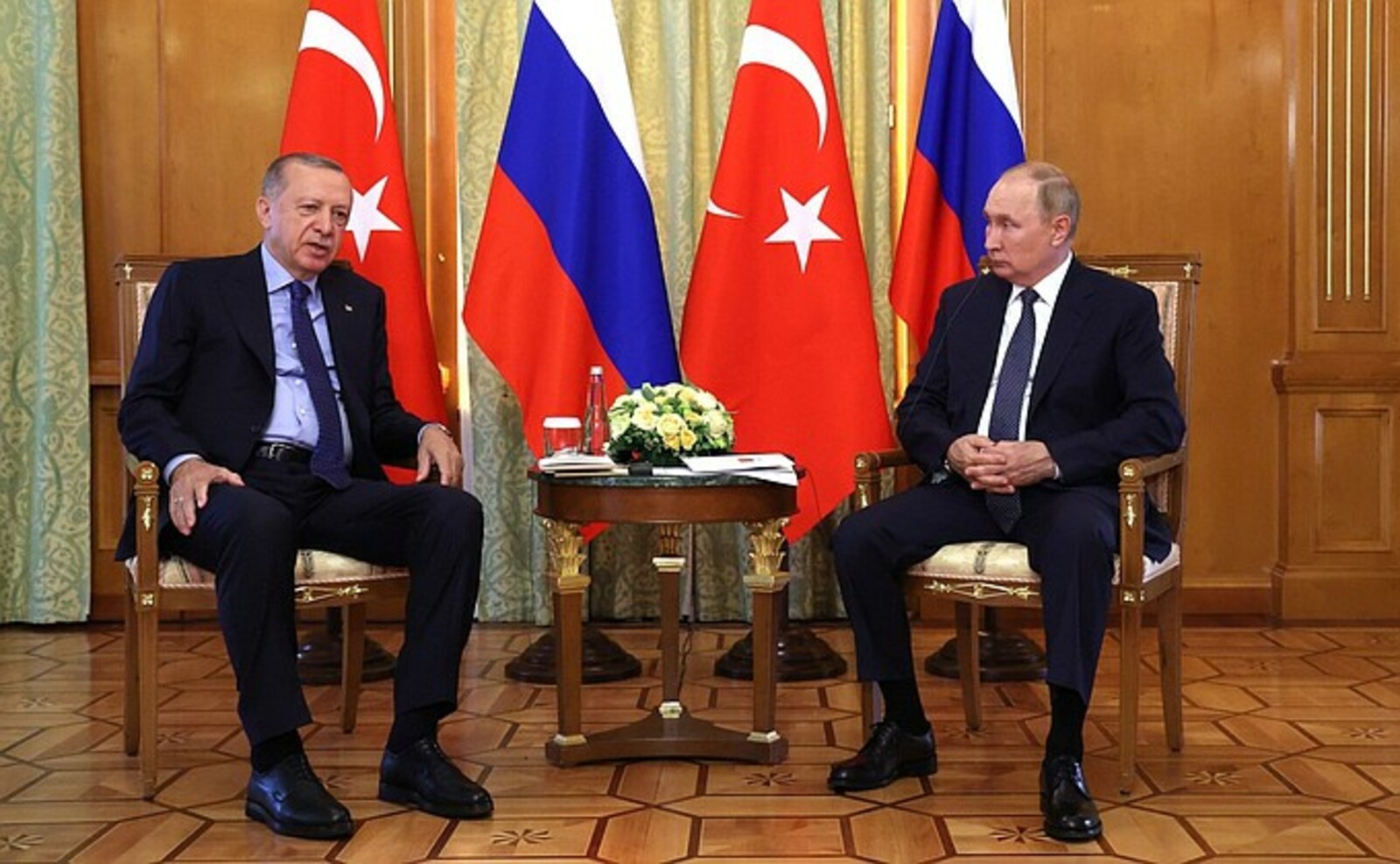 Переговоры Владимира Путина с Президентом Турции Реджепом Тайипом Эрдоганом