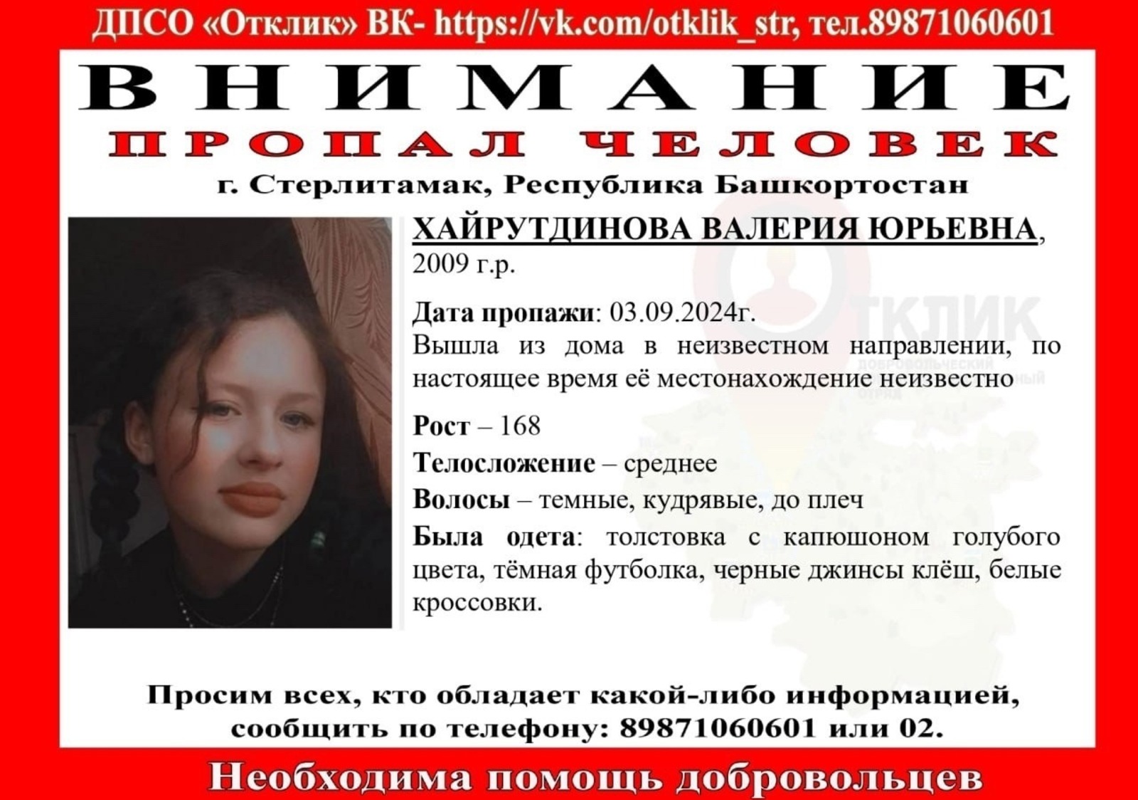 Поисково-спасательный отряд «Отклик», Vk