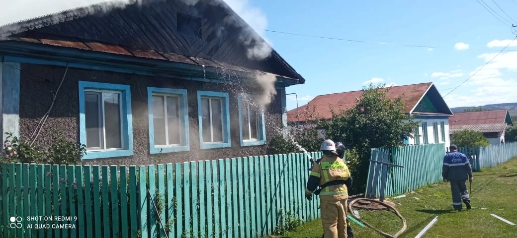 В Кигинском районе произошел пожар