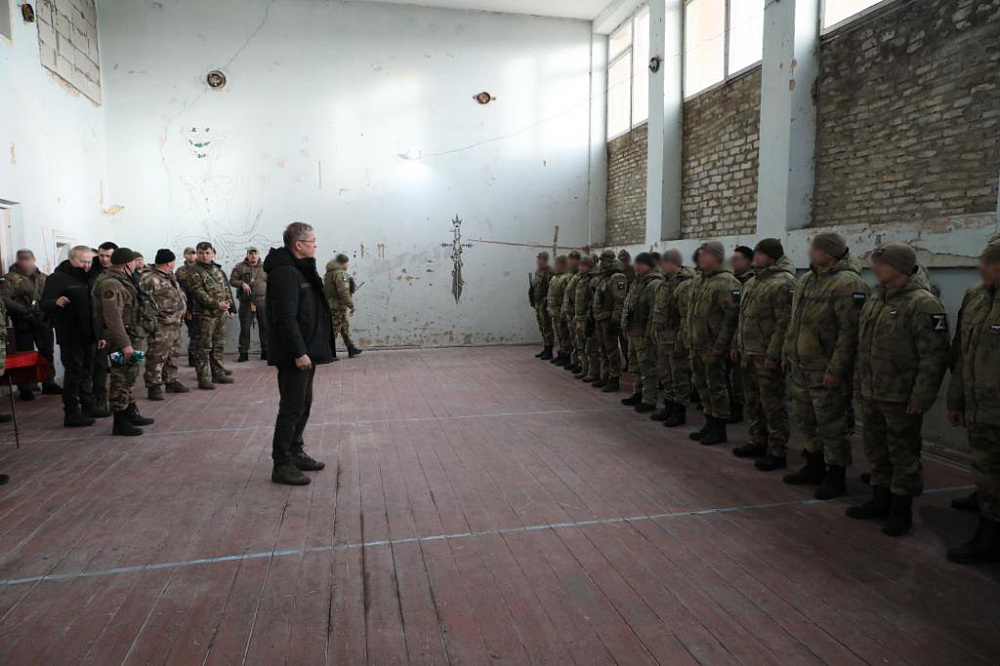 Глава Башкирии встретился с бойцами батальона имени Минигали Шаймуратова