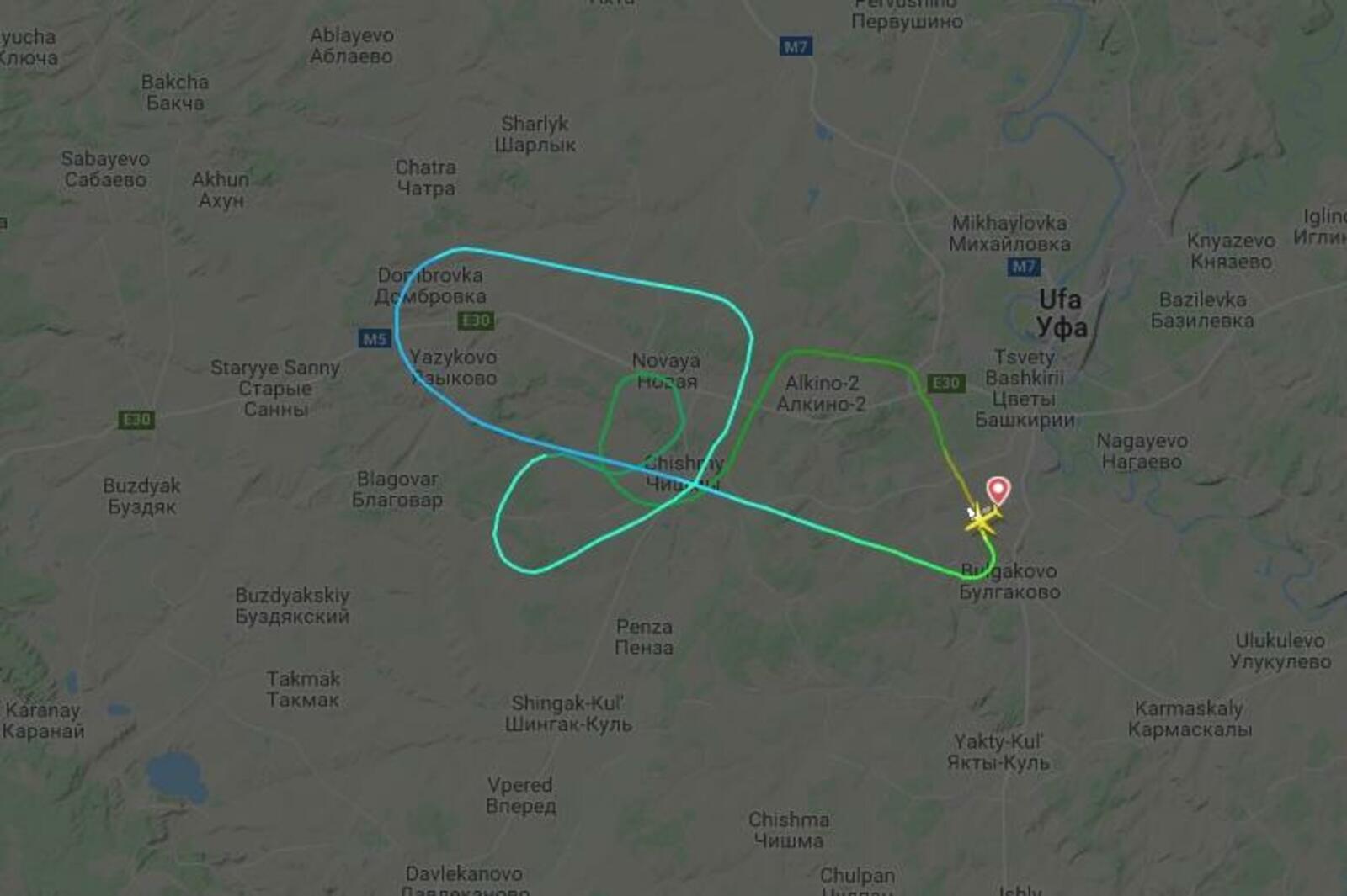 скриншот flightradar24