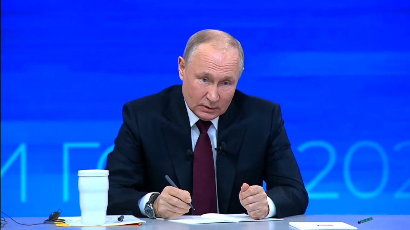 скриншот трансляция Прямой линии В. Путина