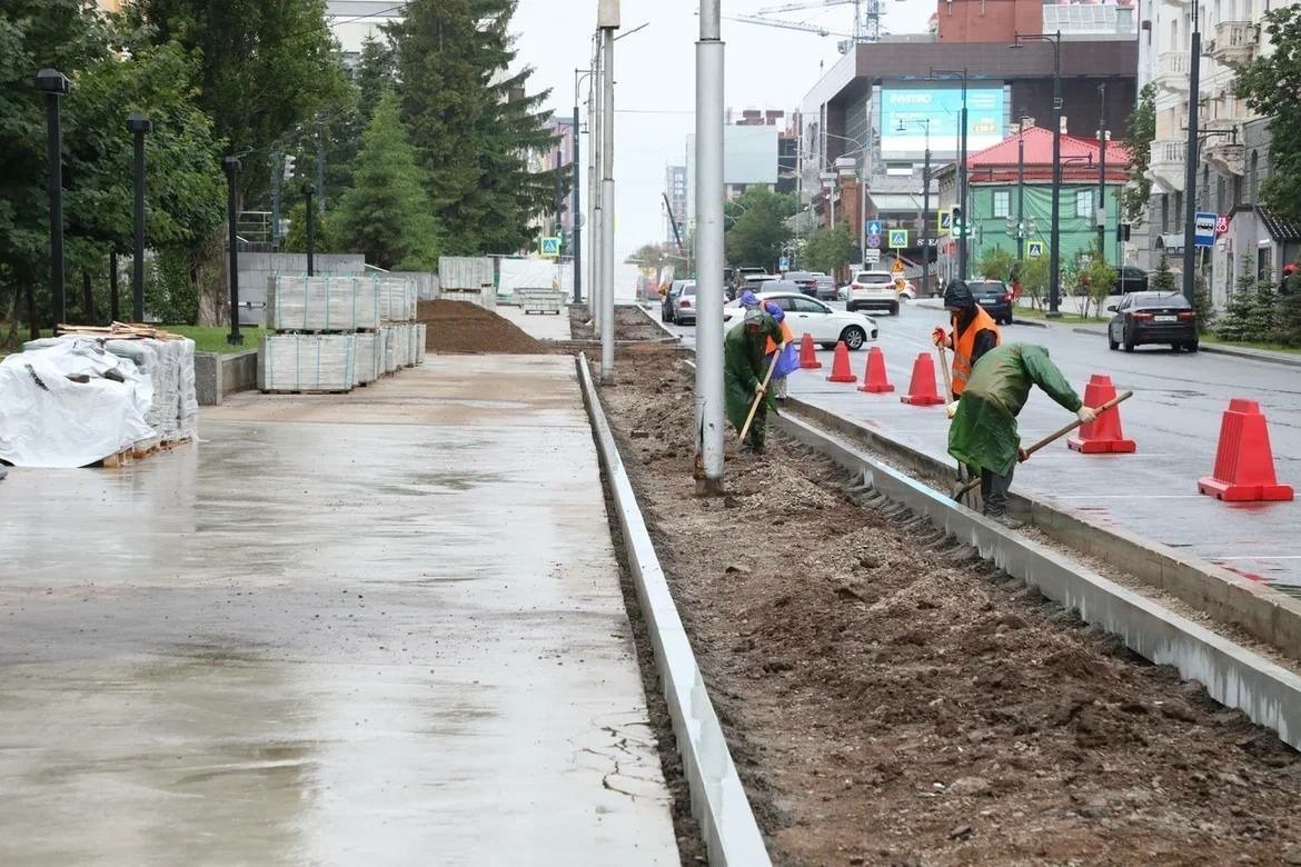 В центре Уфы обновят 10,5 км тротуаров
