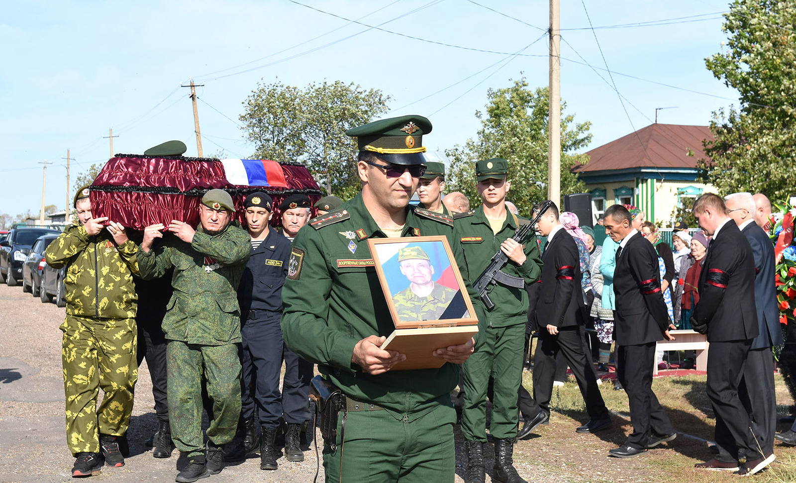 В Стерлитамакском районе простились с погибшим бойцом батальона имени Минигали Шаймуратова