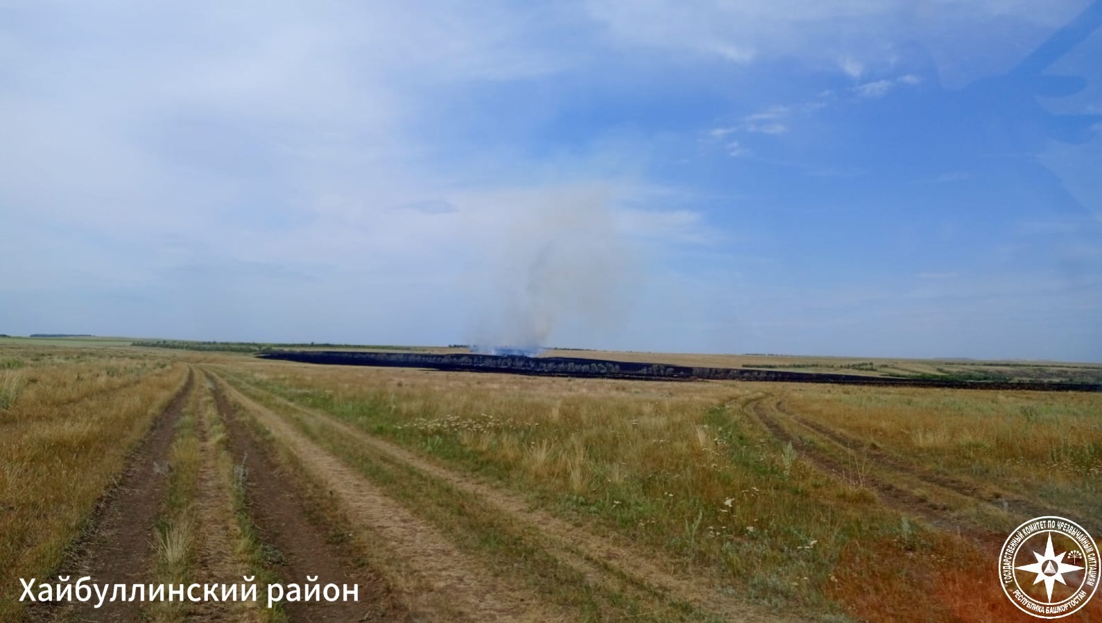 В Хайбуллинском районе Башкирии потушили природный пожар