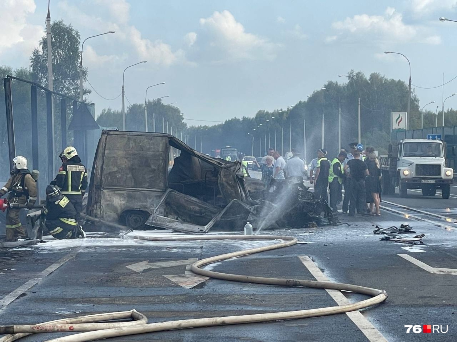 Туношна авария с бензовозом. Крупное ДТП В Ярославской области.