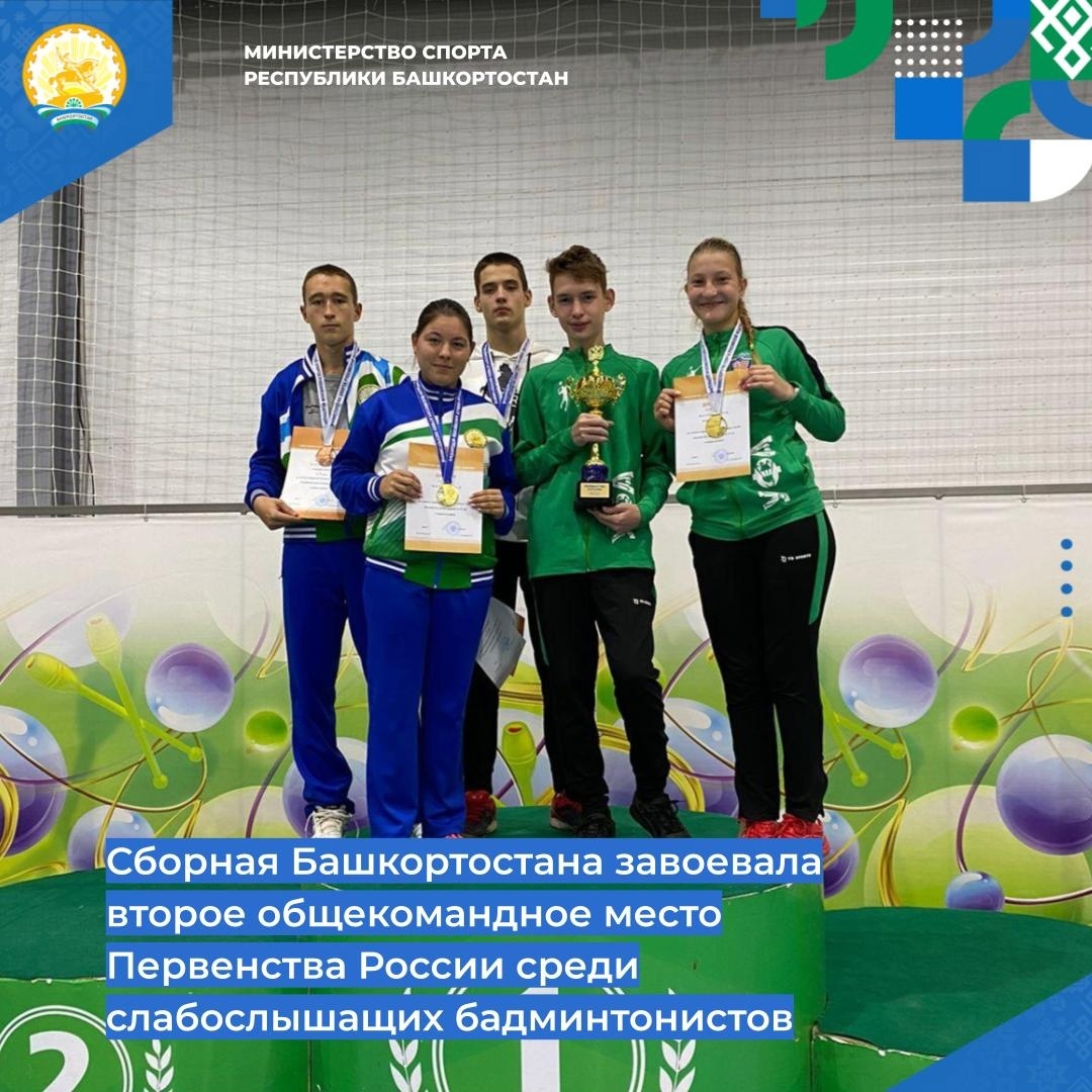 Башкирия заняла второе место на первенстве России по бадминтону