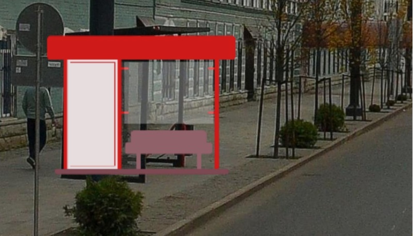 Ufa has selected locations for advertising at bus stops