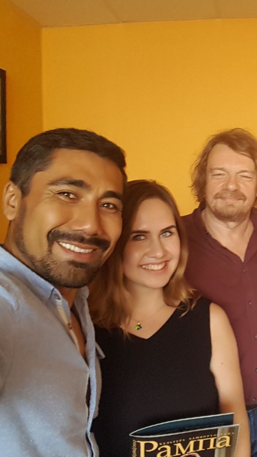 С Игорем Валерьевичем Тонконогим (третий слева) в редакции журнала «Рампа», 2017 год