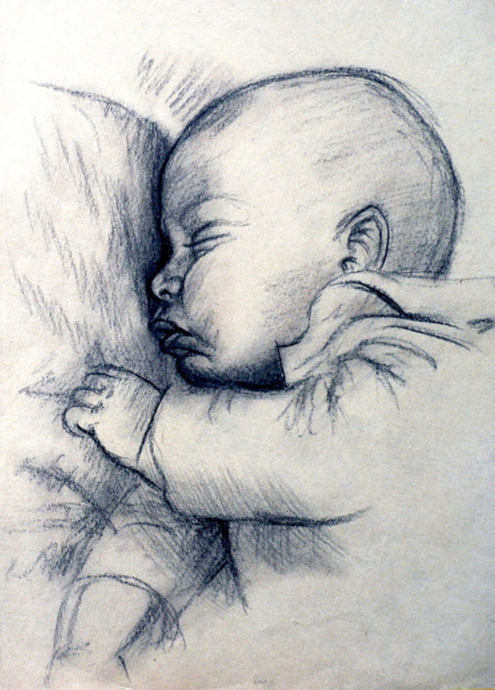 Младенец карандашом