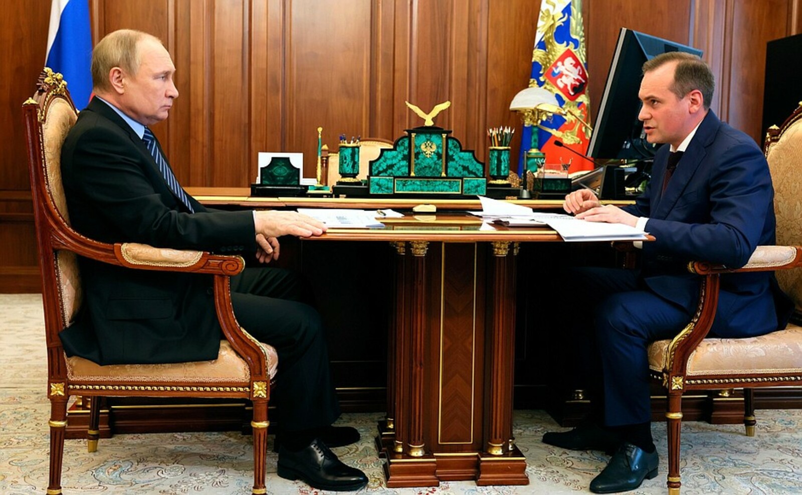 Президент России провёл встречу с главой Республики Мордовия