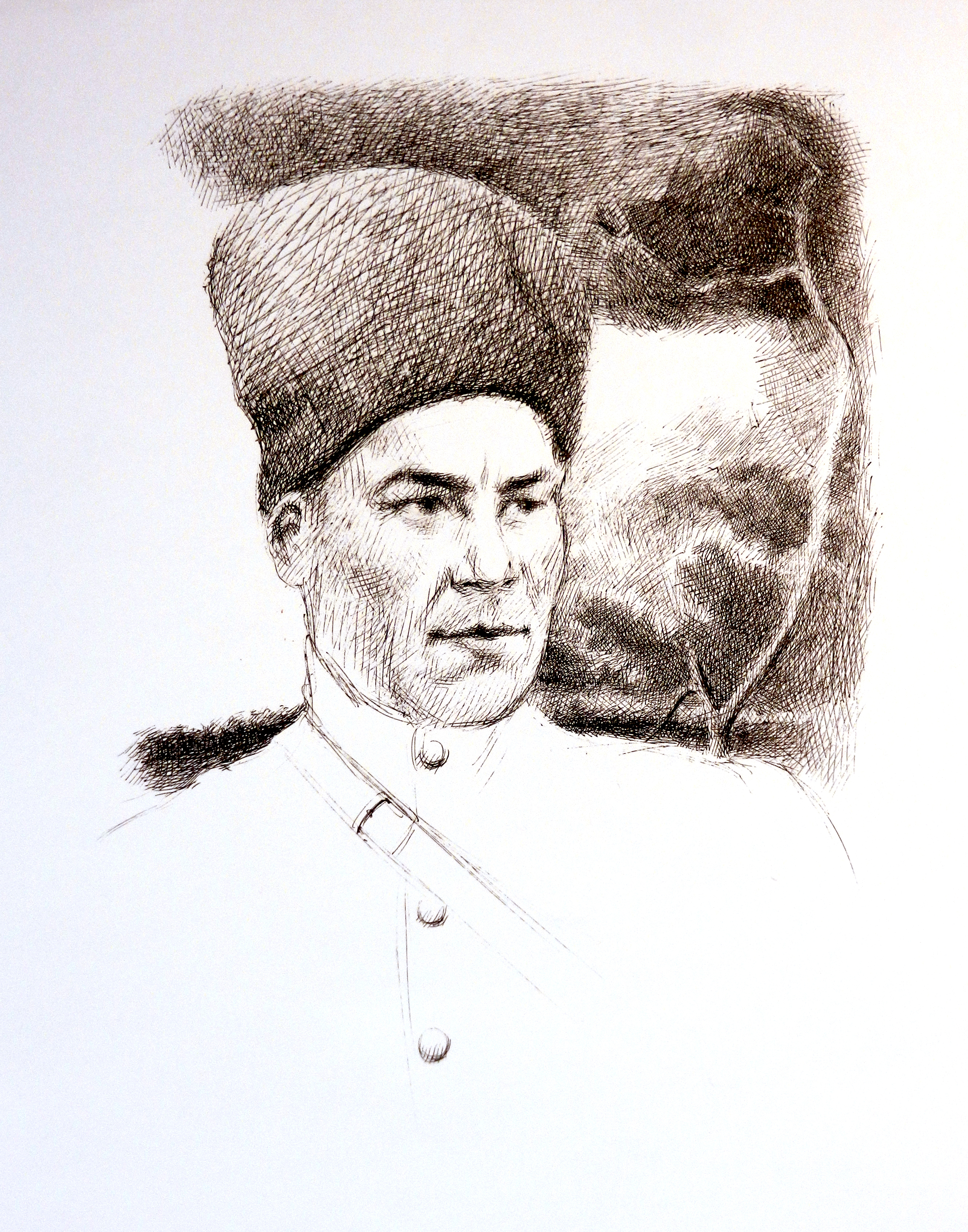Вафа Әхмәҙуллиндың портреты.  Рәссам – Юлай Әминев