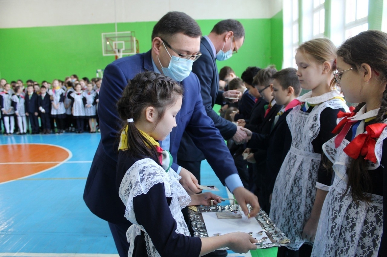 В Краснокамском районе школьников приняли в ряды юнармейцев