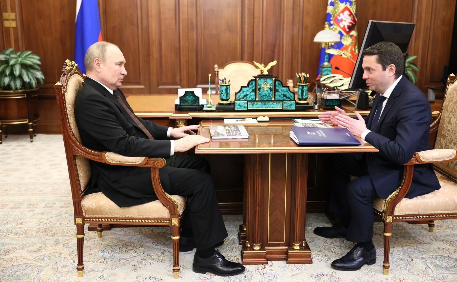 Рабочая встреча Президента РФ Владимира Путина  с губернатором Мурманской области Андреем Чибисом