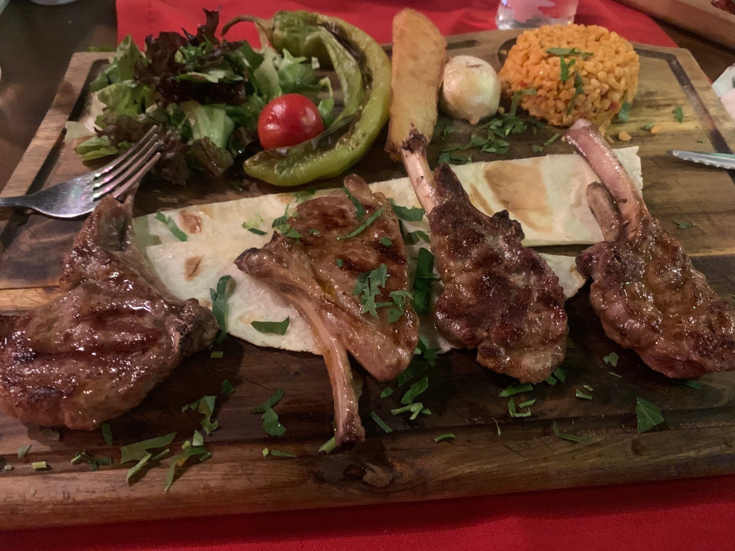 автор  Пирзола из баранины с гарниром