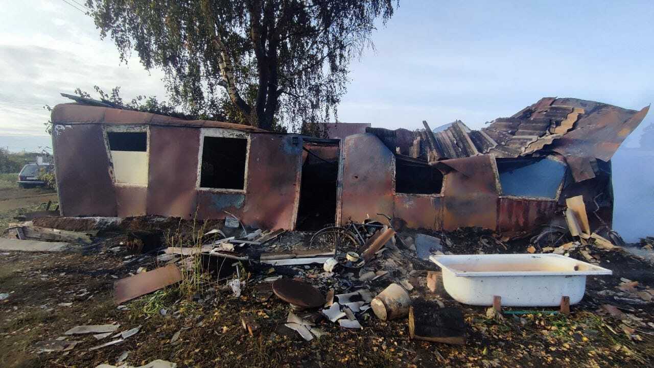 В сгоревшем металлическом вагончике в Башкирии обнаружено тело мужчины