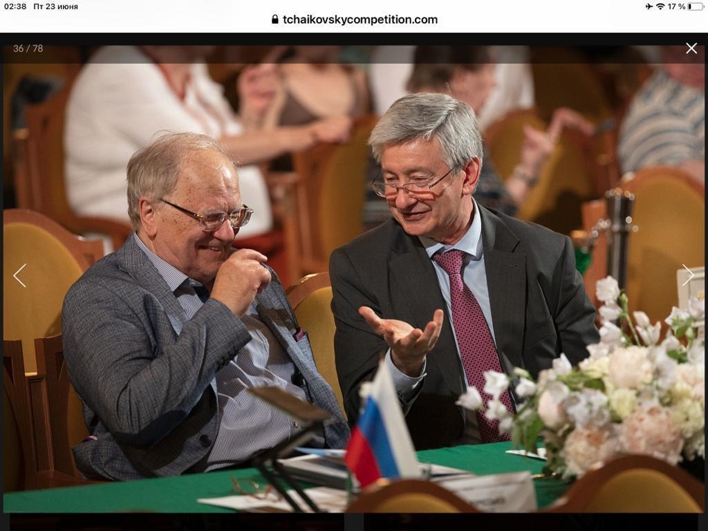 на конкурсе им. Чайковского в составе жюри