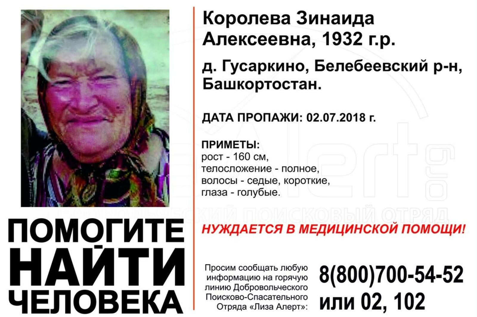 группа поиска «Лиза Алерт. Башкортостан», Vk