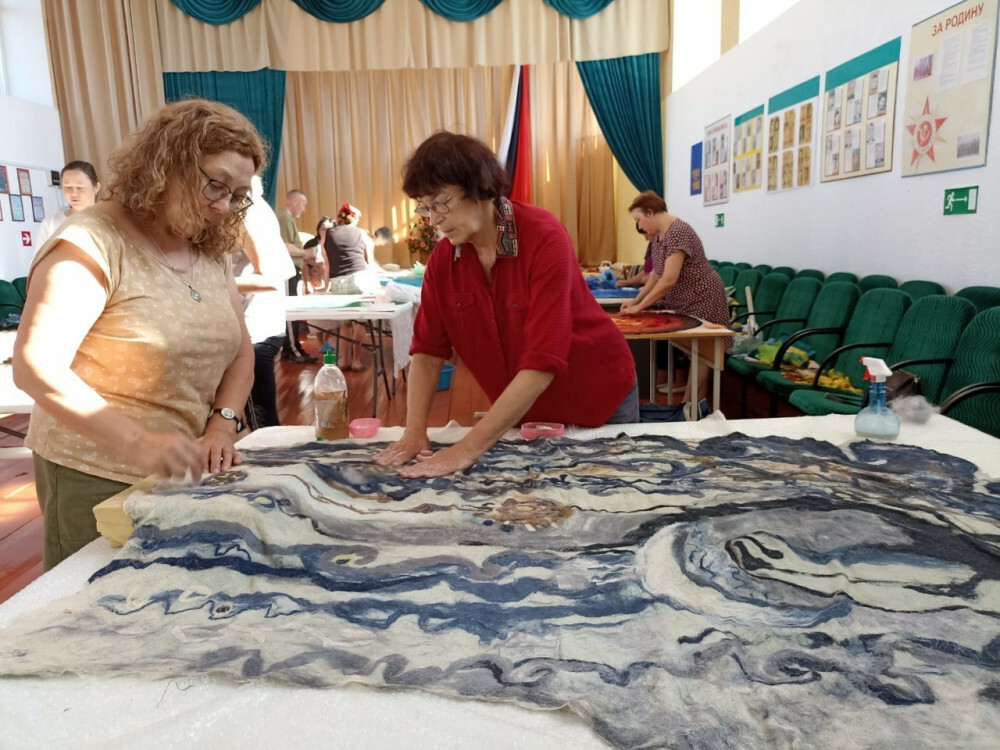 В Иглинском районе состоялся семинар-практикум «Орнамент в башкирском войлоке»
