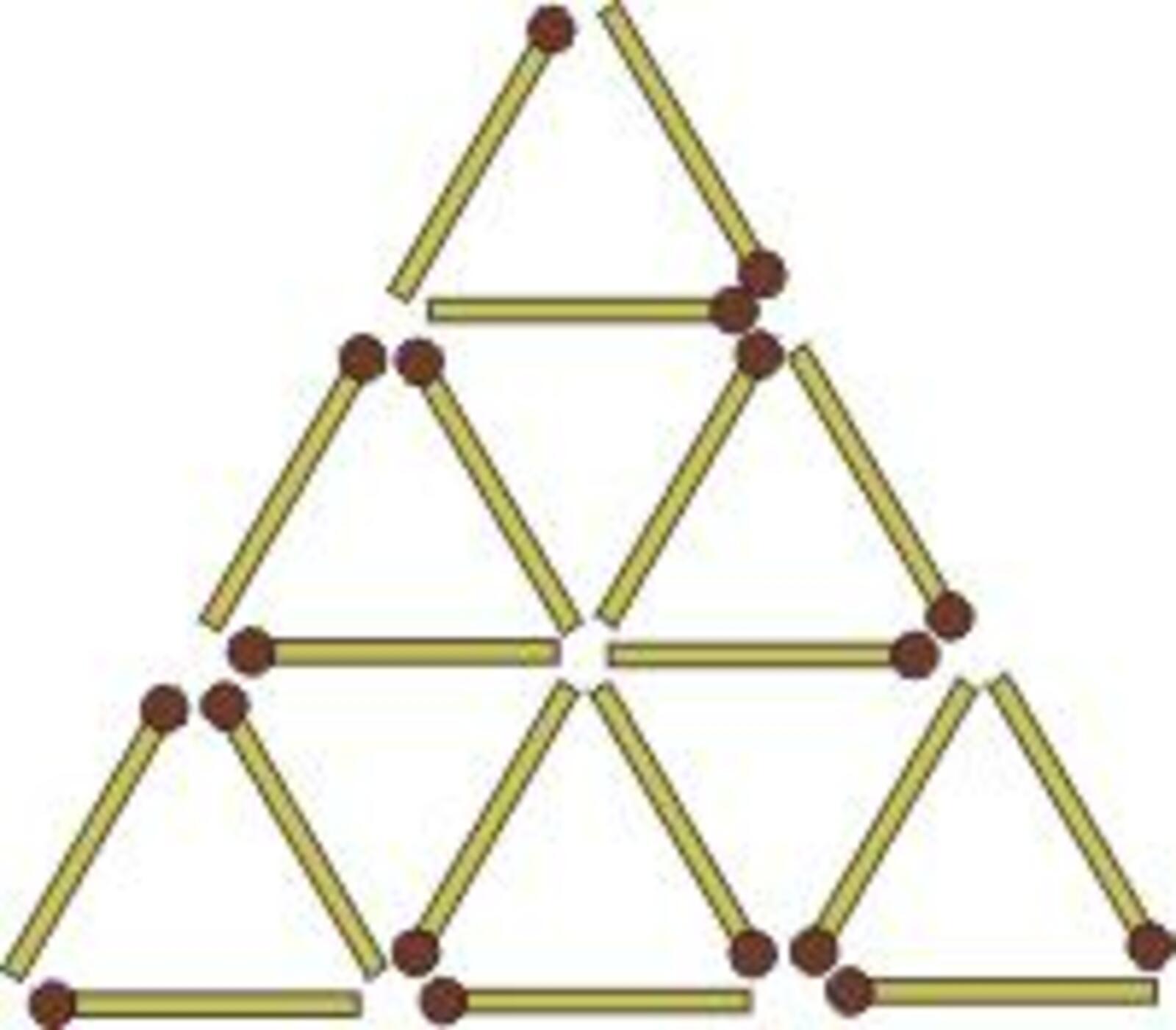 Из 9 треугольников 1. Utjvtnhbxtcrbt abuuehs BP cgbxtr. Фигурки из спичек. Узоры из спичек. Геометрические фигуры из спичек.