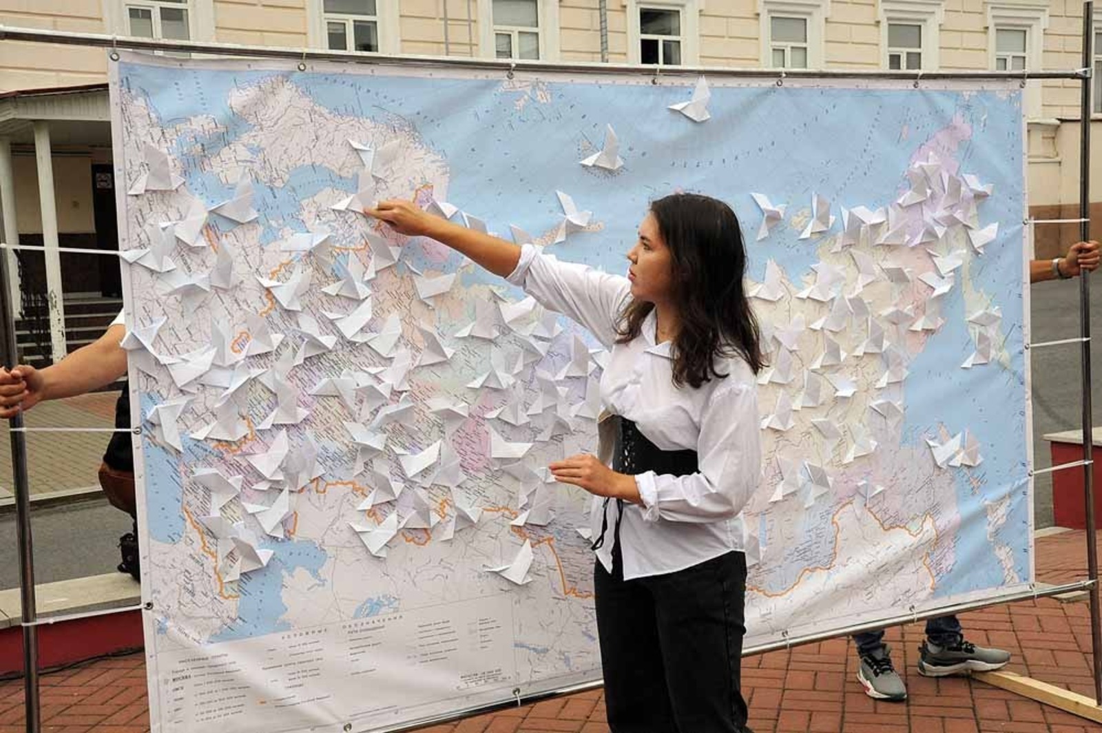 Ринат РАЗАПОВ  Студенты БГУ провели акцию памяти жертв теракта в Беслане.