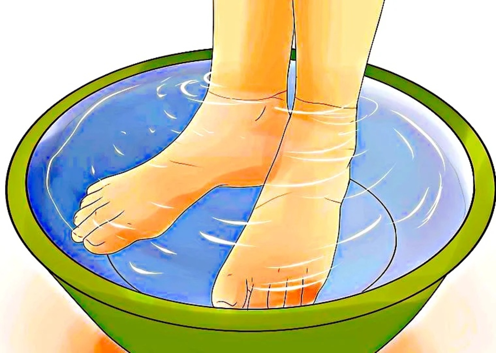 Можно держать ноги в горячей воде. Ножные ванночки детей. Таз для мытья ног.