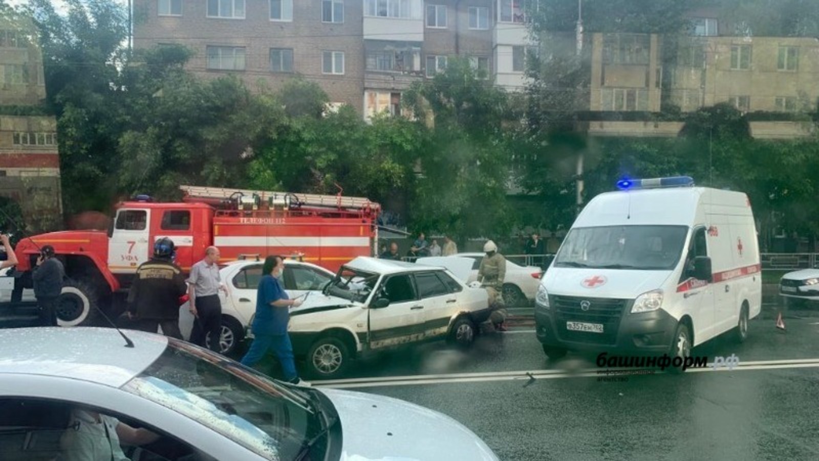 В Башкирии пьяный водитель устроил массовое ДТП с пострадавшими