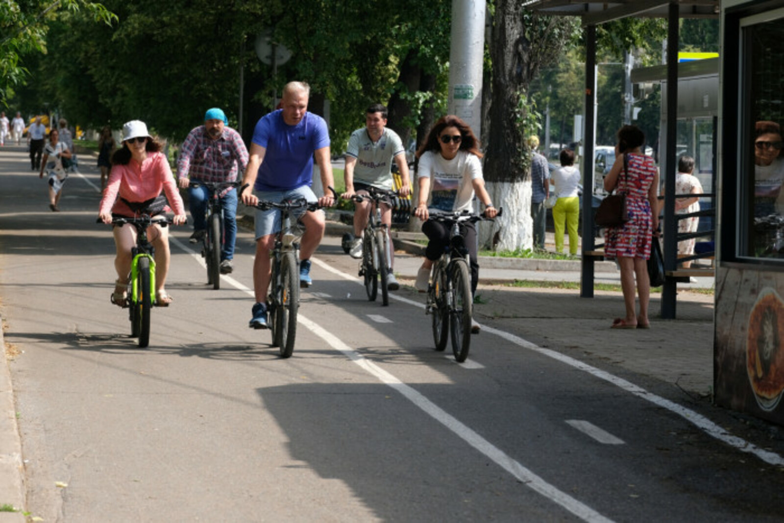 В Уфе обновят разметки на велодорожках