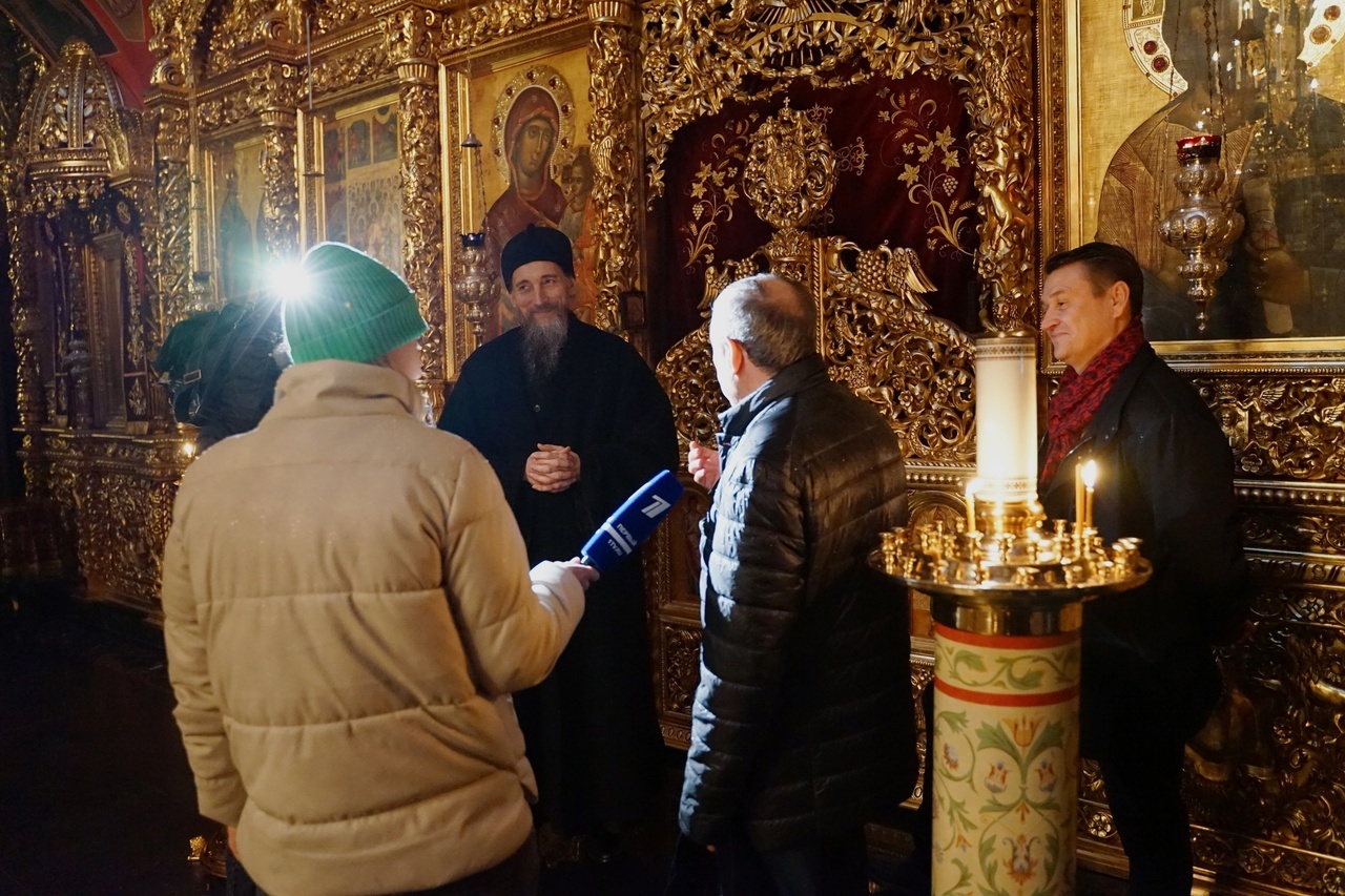 Мужской монастырь в Башкирии посетили журналисты Первого канала